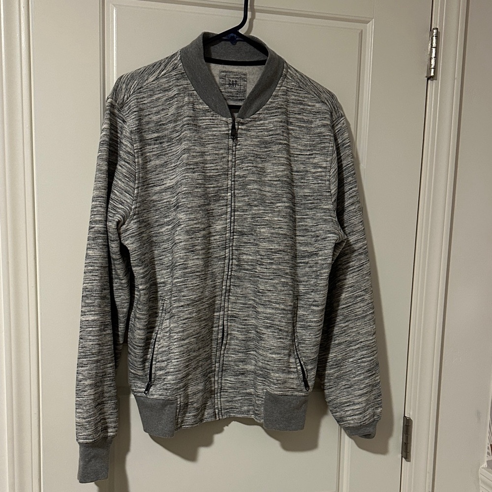GAP Heather Gray Bomber Jacket